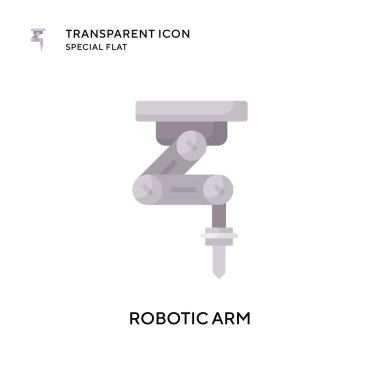 Robot kol vektör simgesi. Düz çizim. EPS 10 vektörü.