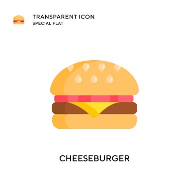 Çizburger vektör ikonu. Düz çizim. EPS 10 vektörü.