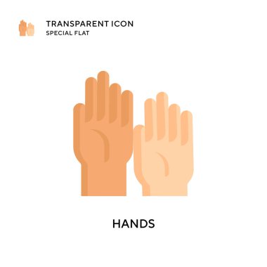 Eller vektör simgesi. Düz çizim. EPS 10 vektörü.