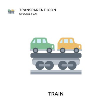 Tren vektör simgesi. Düz çizim. EPS 10 vektörü.
