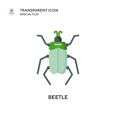 Böcek vektör simgesi. Düz çizim. EPS 10 vektörü.