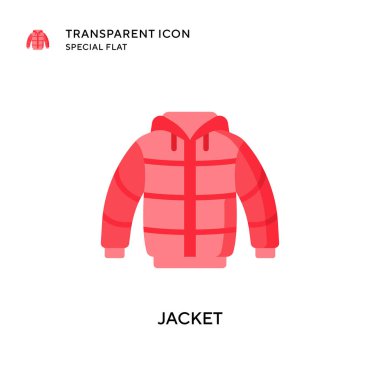 Ceket vektör simgesi. Düz çizim. EPS 10 vektörü.