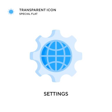 Ayarlar vektör simgesi. Düz çizim. EPS 10 vektörü.