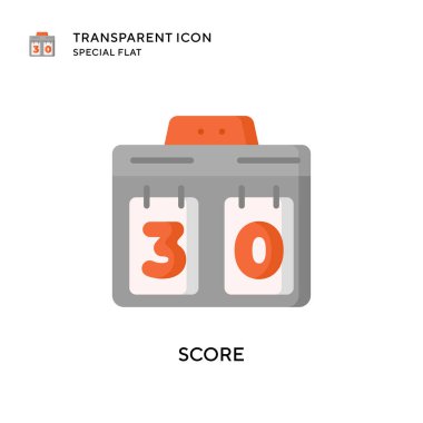 Skor vektörü simgesi. Düz çizim. EPS 10 vektörü.