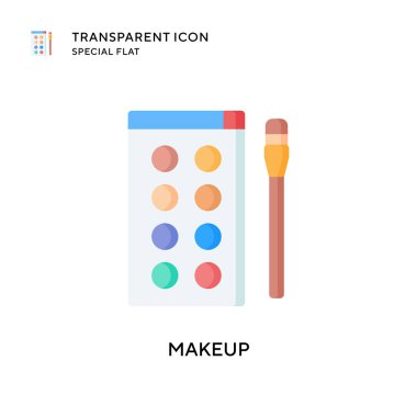 Makyaj vektörü simgesi. Düz çizim. EPS 10 vektörü.