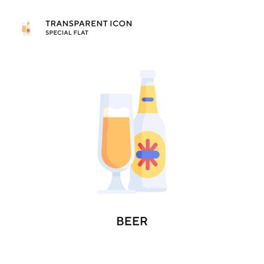 Bira vektör simgesi. Düz çizim. EPS 10 vektörü.