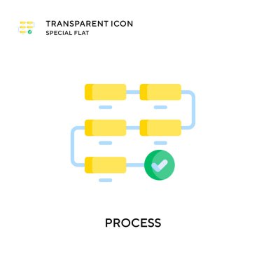 İşlem vektör simgesi. Düz çizim. EPS 10 vektörü.