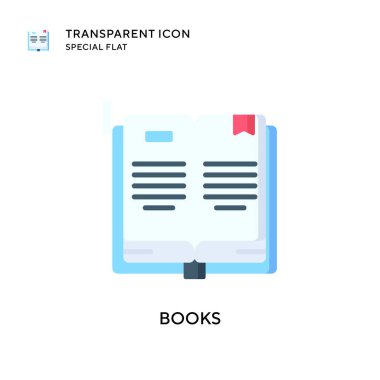 Kitap vektör simgesi. Düz çizim. EPS 10 vektörü.