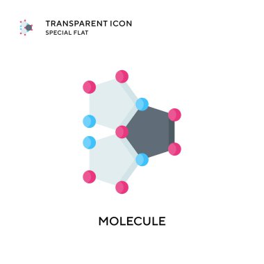 Molekül vektör simgesi. Düz çizim. EPS 10 vektörü.