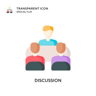 Tartışma vektör simgesi. Düz çizim. EPS 10 vektörü.