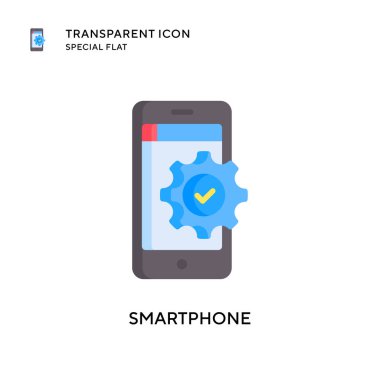 Akıllı telefon vektör simgesi. Düz çizim. EPS 10 vektörü.