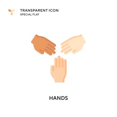 Eller vektör simgesi. Düz çizim. EPS 10 vektörü.