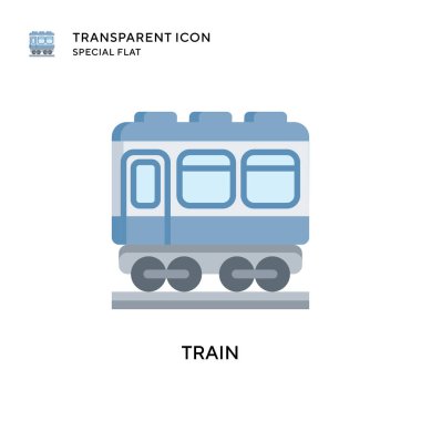 Tren vektör simgesi. Düz çizim. EPS 10 vektörü.