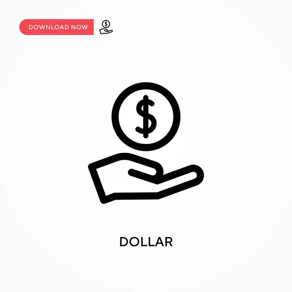 Dólar Icono Vector Simple Moderno Simple Ilustración Vector Plano Para — Vector de stock