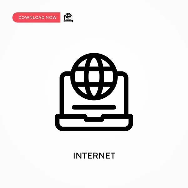 Internet简单向量图标 网站或移动应用程序的现代 简单的平面矢量说明 — 图库矢量图片