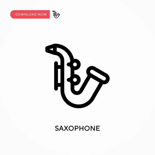Saxofón Icono Vector Simple Moderno Simple Ilustración Vector Plano Para — Archivo Imágenes Vectoriales