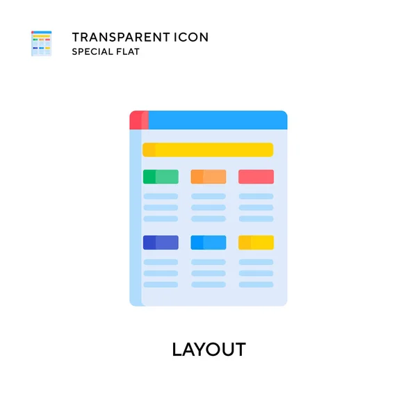 Layout Vector Icoon Platte Stijl Illustratie Eps Vector — Stockvector