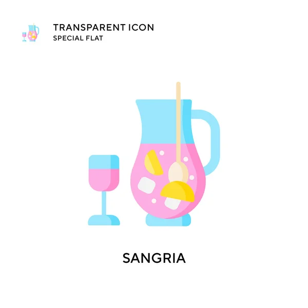 Icono Del Vector Sangria Ilustración Estilo Plano Eps Vector — Vector de stock