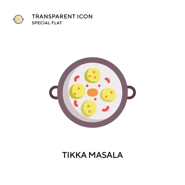 Tikka Masala Vectoricoon Platte Stijl Illustratie Eps Vector — Stockvector