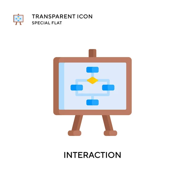 Піктограма Векторної Взаємодії Ілюстрація Плоского Стилю Вектор Eps — стоковий вектор