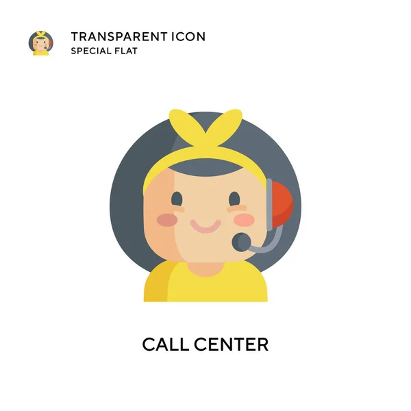 Callcenter Vectoricoon Platte Stijl Illustratie Eps Vector — Stockvector