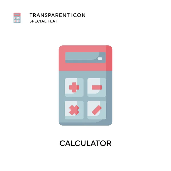 Ikona Wektora Kalkulatora Płaska Ilustracja Wektor Eps — Wektor stockowy