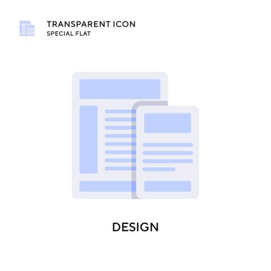 Tasarım vektör simgesi. Düz çizim. EPS 10 vektörü.