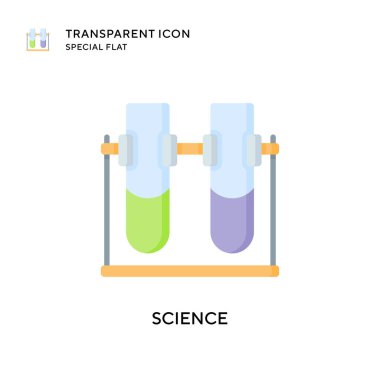 Bilim vektör simgesi. Düz çizim. EPS 10 vektörü.