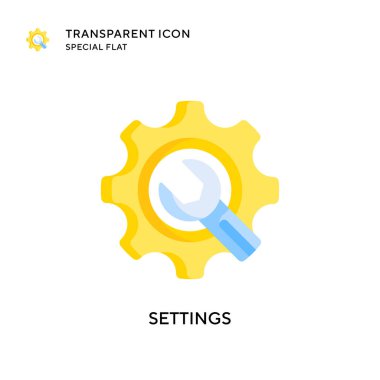 Ayarlar vektör simgesi. Düz çizim. EPS 10 vektörü.