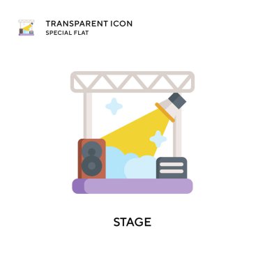 Sahne vektör simgesi. Düz çizim. EPS 10 vektörü.
