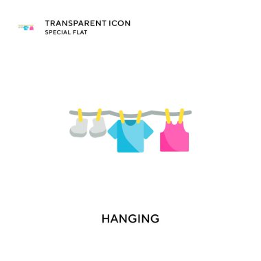 Vektör simgesi asılıyor. Düz çizim. EPS 10 vektörü.