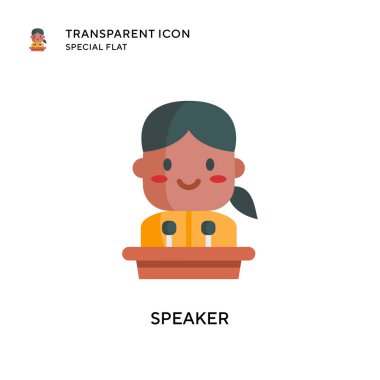 Sözcü vektör simgesi. Düz çizim. EPS 10 vektörü.