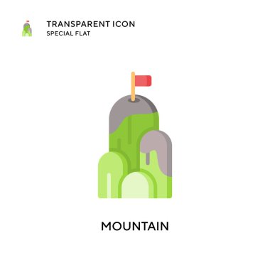 Dağ vektör simgesi. Düz çizim. EPS 10 vektörü.