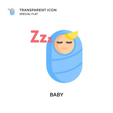 Bebek vektör ikonu. Düz çizim. EPS 10 vektörü.