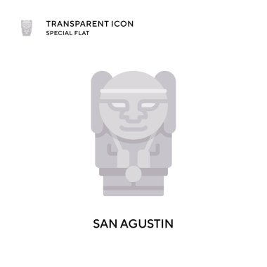San agustin vektör ikonu. Düz çizim. EPS 10 vektörü.