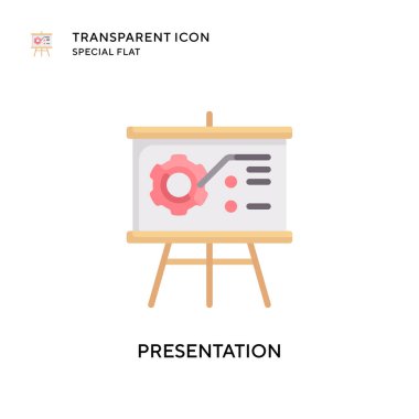 Sunum vektör simgesi. Düz çizim. EPS 10 vektörü.