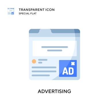 Reklam vektörü simgesi. Düz çizim. EPS 10 vektörü.