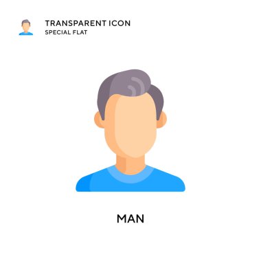 İnsan vektör simgesi. Düz çizim. EPS 10 vektörü.