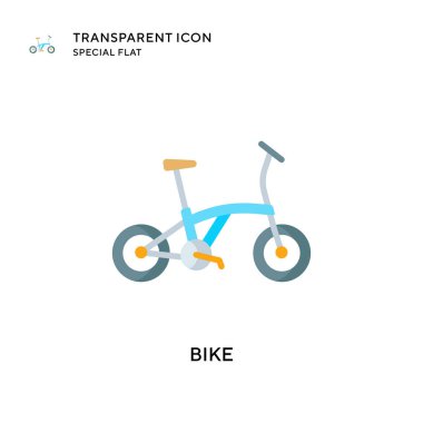 Bisiklet vektör simgesi. Düz çizim. EPS 10 vektörü.