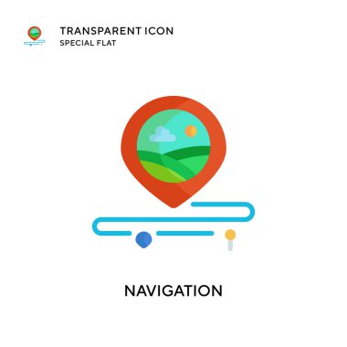 Navigasyon vektör simgesi. Düz çizim. EPS 10 vektörü.