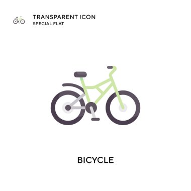 Bisiklet vektör simgesi. Düz çizim. EPS 10 vektörü.