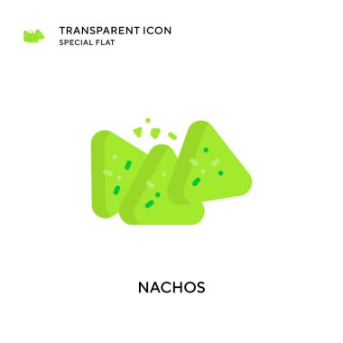 Nachos vektör simgesi. Düz çizim. EPS 10 vektörü.