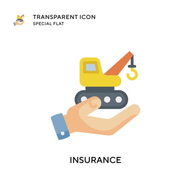 Sigorta vektör simgesi. Düz çizim. EPS 10 vektörü.