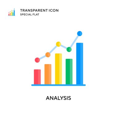 Analiz vektör simgesi. Düz çizim. EPS 10 vektörü.