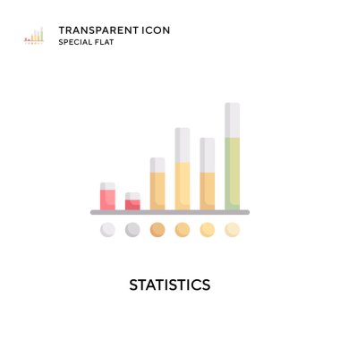 İstatistik vektör simgesi. Düz çizim. EPS 10 vektörü.