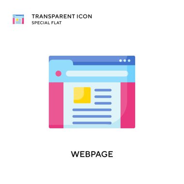 Web sayfası vektör simgesi. Düz çizim. EPS 10 vektörü.