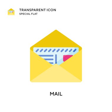 Posta vektör simgesi. Düz çizim. EPS 10 vektörü.