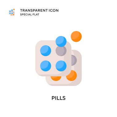 İlaç vektör ikonu. Düz çizim. EPS 10 vektörü.