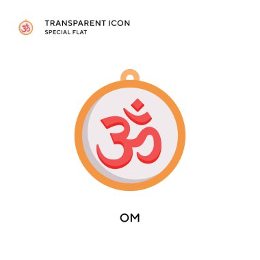 Om vektör simgesi. Düz çizim. EPS 10 vektörü.