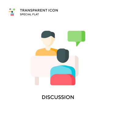 Tartışma vektör simgesi. Düz çizim. EPS 10 vektörü.